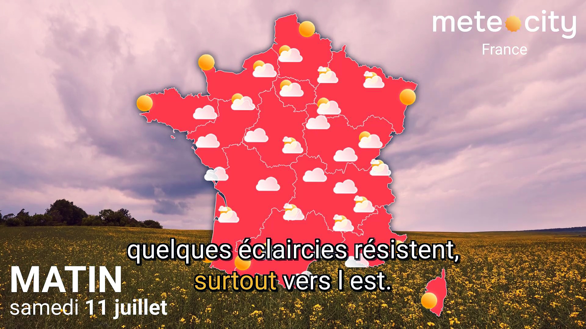 Bulletin météo France du samedi 11 juillet 2026