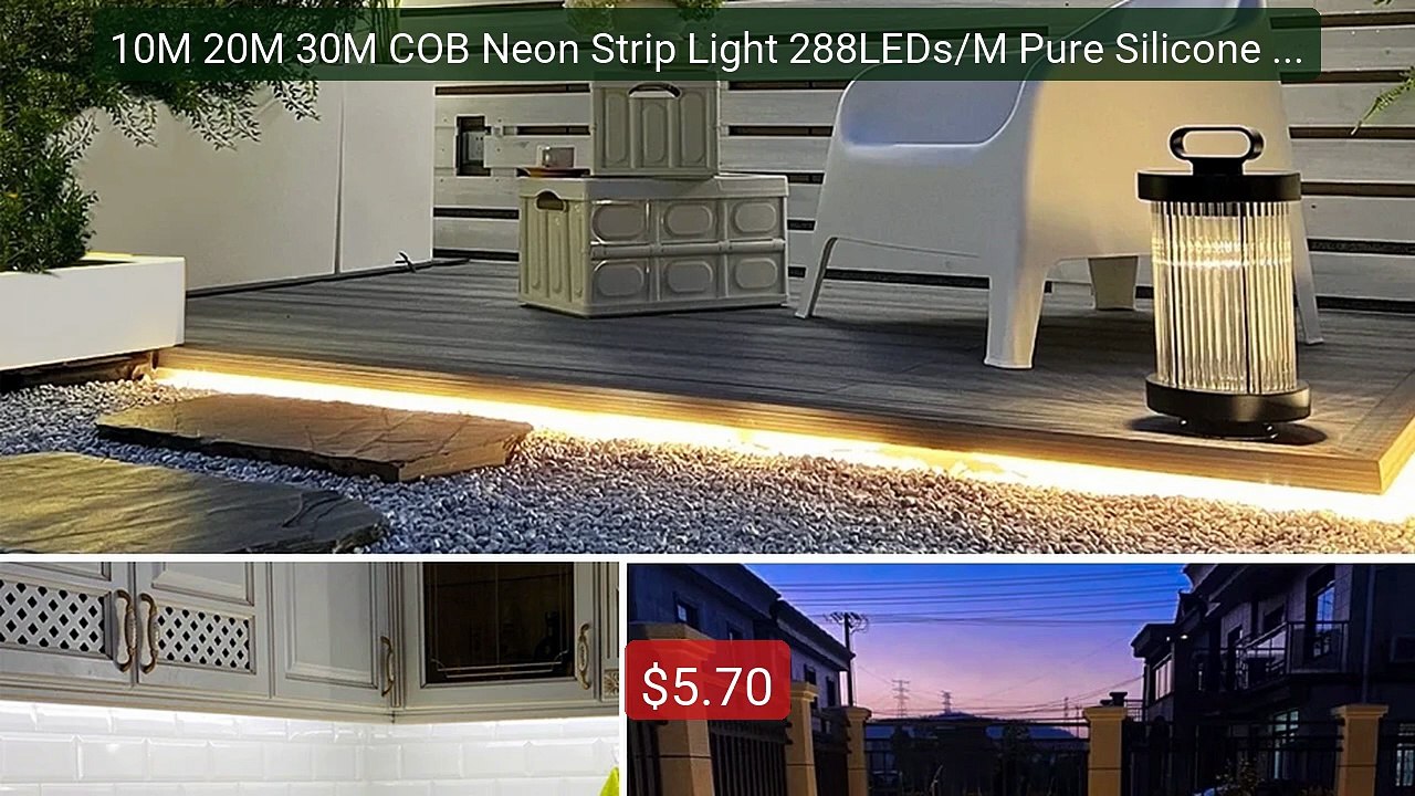 10M 20M 30M COB Neon Strip Light 288LEDs/M Pure Silicone Tube ... -- Hot Deal 2026 | Limited Offer!