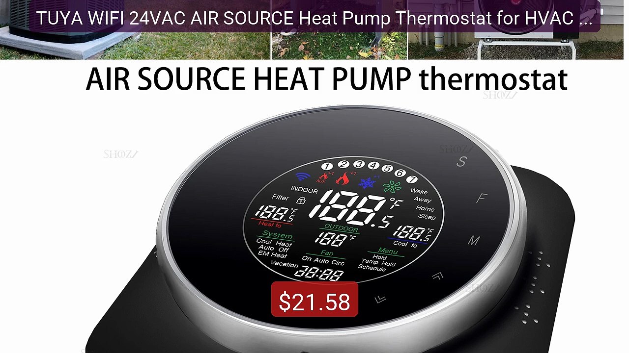 TUYA WIFI 24VAC AIR SOURCE Heat Pump Thermostat for HVAC Syste... -- Best Buy 2026 | Great Quality!