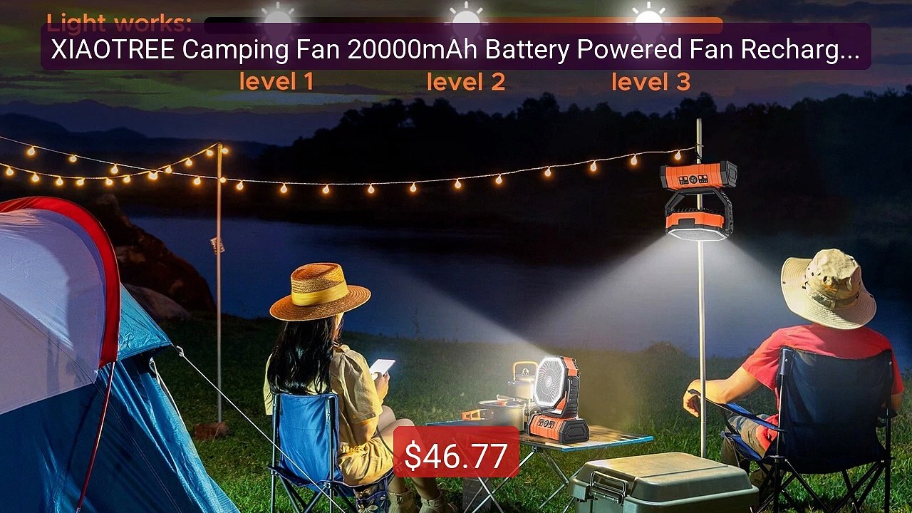 XIAOTREE Camping Fan 20000mAh Battery Powered Fan Rechargea... -- Top Pick 2026 | Unbeatable Price!