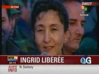 Ingrid betancourt libre elle remercie la france