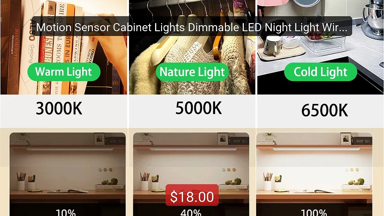Motion Sensor Cabinet Lights Dimmable LED Night Light Wireless... -- Hot Deal 2026 | Limited Offer!