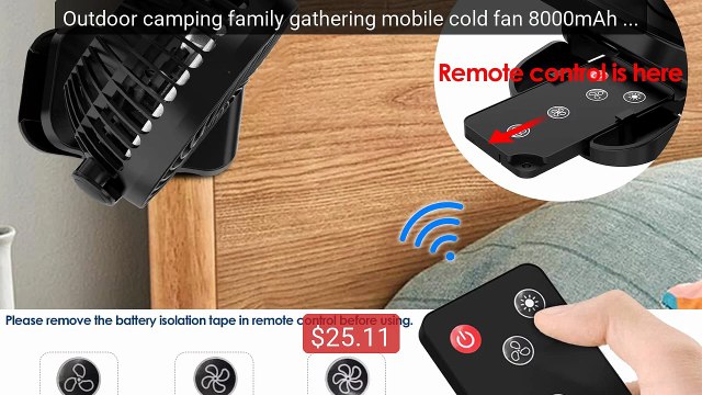 Outdoor camping family gathering mobile cold fan 8000mAh Porta... Hot Deal 2026 | Limited Offer!