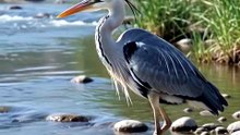 Grey heron of India real documentry video