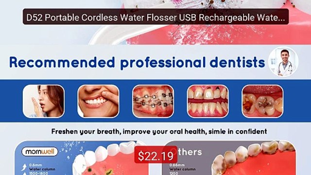 D52 Portable Cordless Water Flosser USB Rechargeable Water ... Top Pick 2026 | Unbeatable Price!