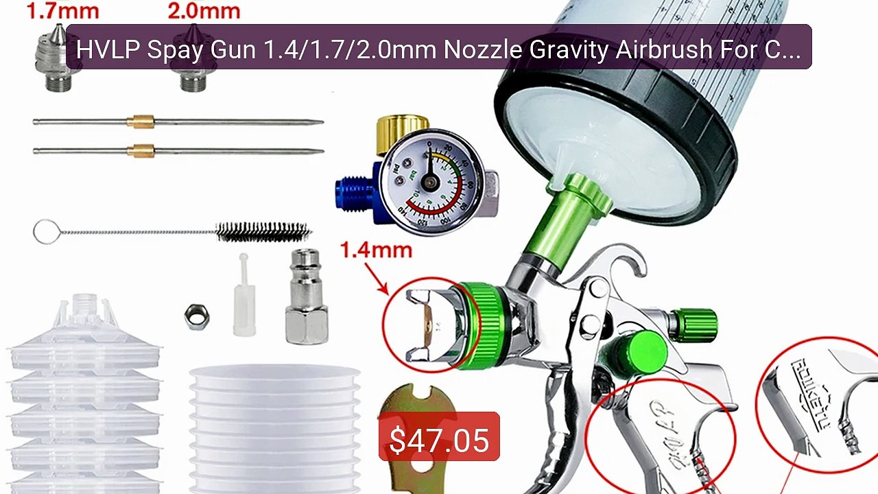 HVLP Spay Gun 1.4/1.7/2.0mm Nozzle Gravity Airbrush For Car Pa... -- Hot Deal 2026 | Limited Offer!