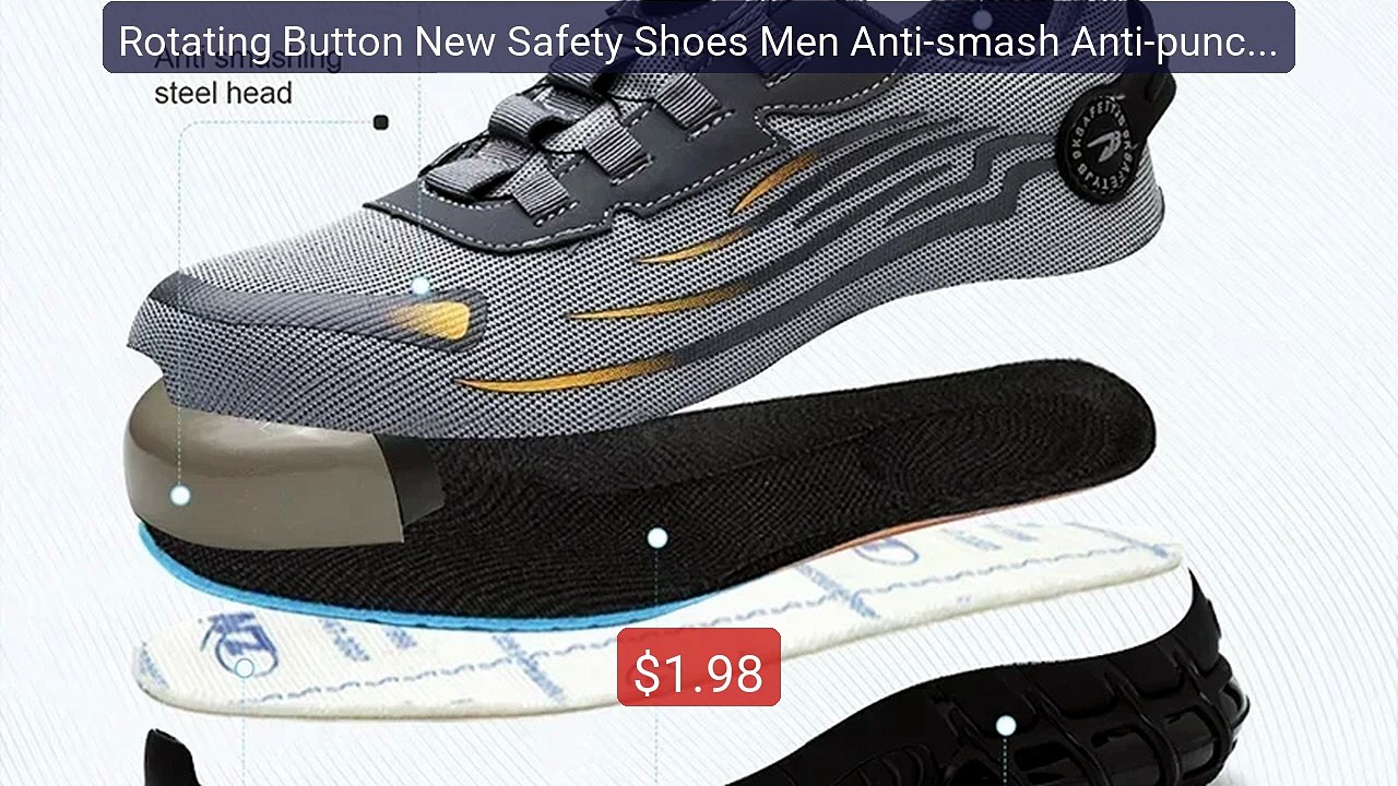 Rotating Button New Safety Shoes Men Anti-smash Anti-puncture Work... -- Best Deal 2026 | Shop Now!