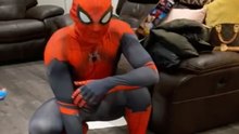 Hero dad dresses up as Spider-Man to give his son a birthday surprise he'll never forget