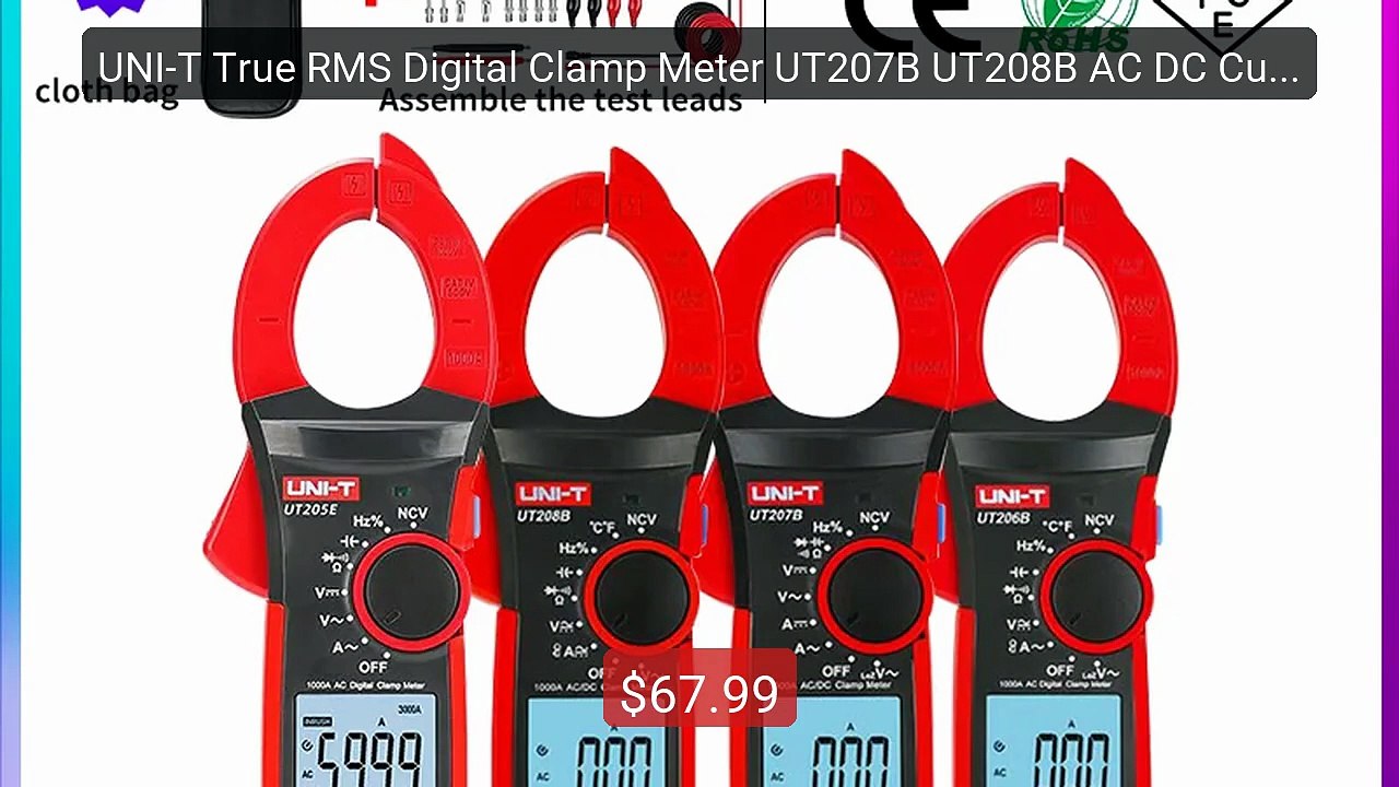 UNI-T True RMS Digital Clamp Meter UT207B UT208B AC DC Current 1000... -- Top Rated 2026 | Buy Now!