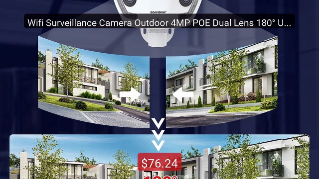 Wifi Surveillance Camera Outdoor 4MP POE Dual Lens 180° Ultra ... Best Buy 2026 | Great Quality!