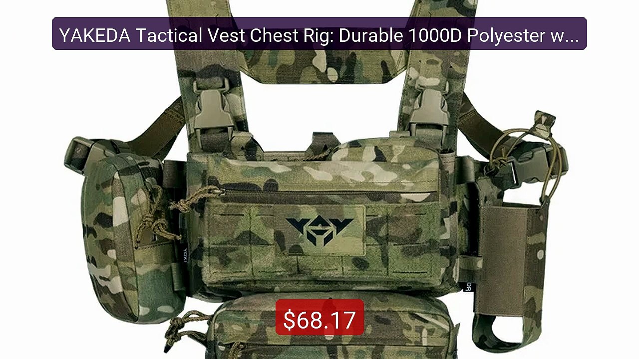 YAKEDA Tactical Vest Chest Rig: Durable 1000D Polyester with 5... -- Best Buy 2026 | Great Quality!