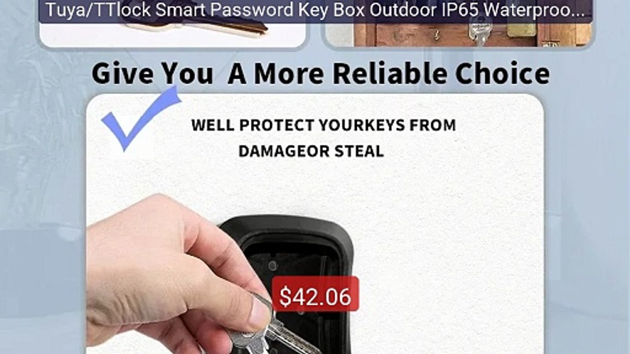 Tuya/TTlock Smart Password Key Box Outdoor IP65 Waterproof Anti-the... -- Top Rated 2026 | Buy Now!