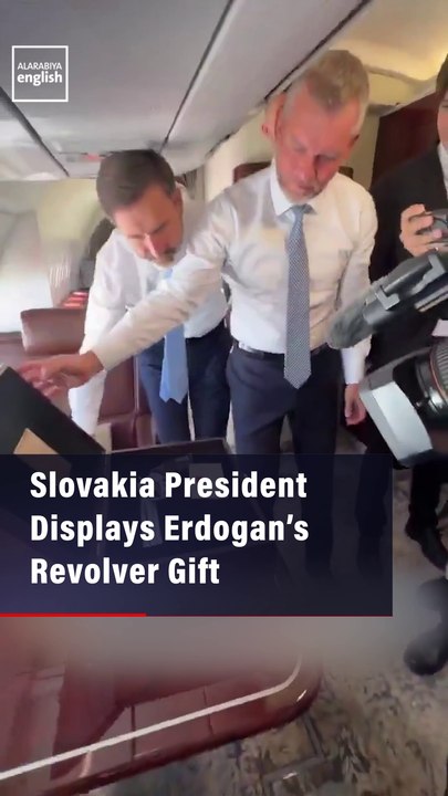 Slovakia President Displays Erdogan’s Revolver Gift
