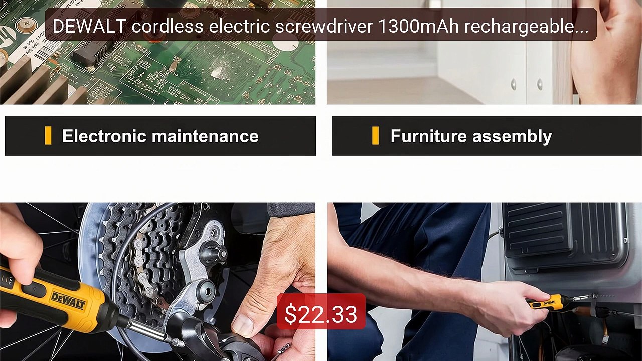 DEWALT cordless electric screwdriver 1300mAh rechargeable adju... -- Best Buy 2026 | Great Quality!