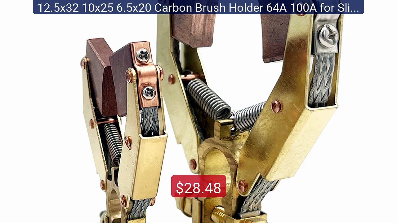 12.5x32 10x25 6.5x20 Carbon Brush Holder 64A 100A for Slip Rin... -- Best Buy 2026 | Great Quality!