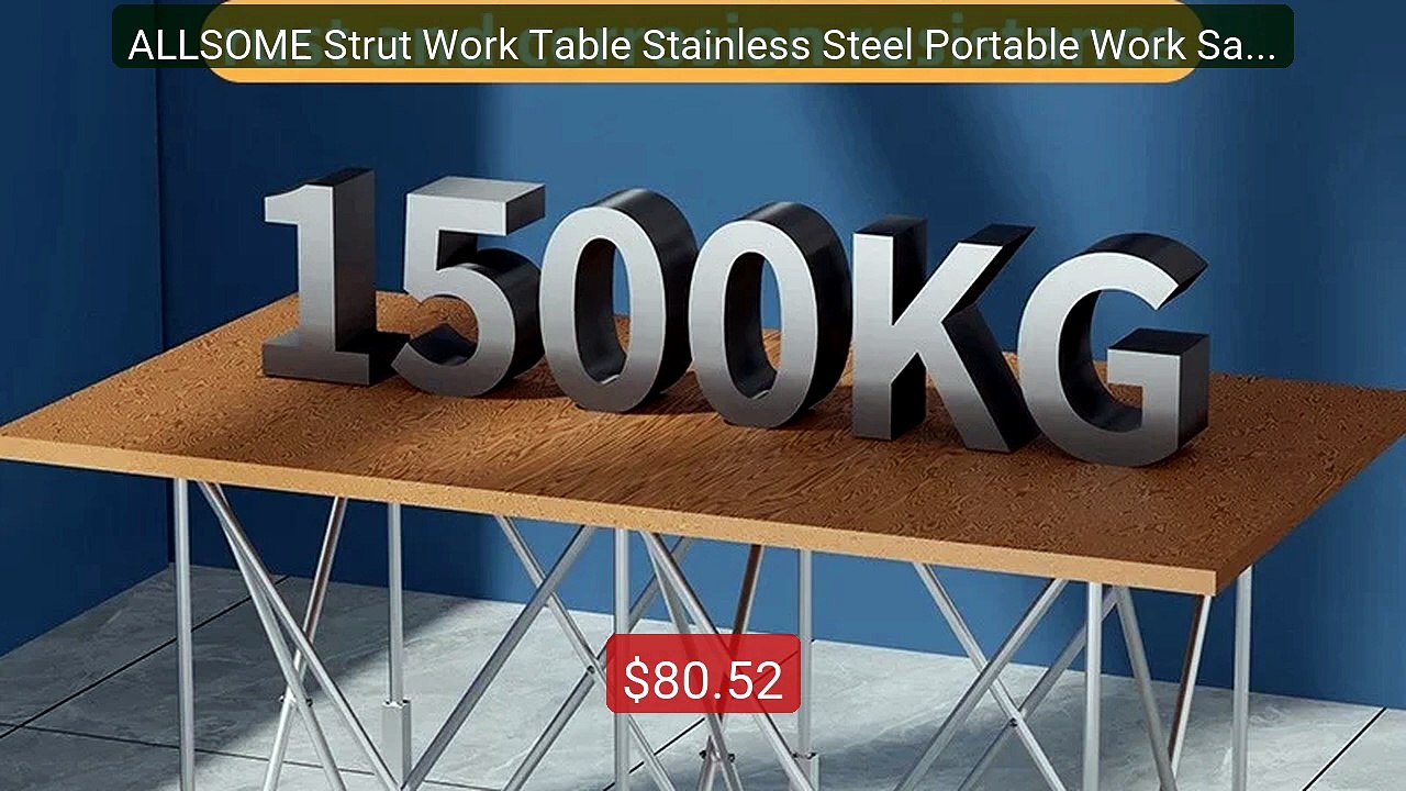 ALLSOME Strut Work Table Stainless Steel Portable Work Sawhorse Sup... -- Top Rated 2026 | Buy Now!