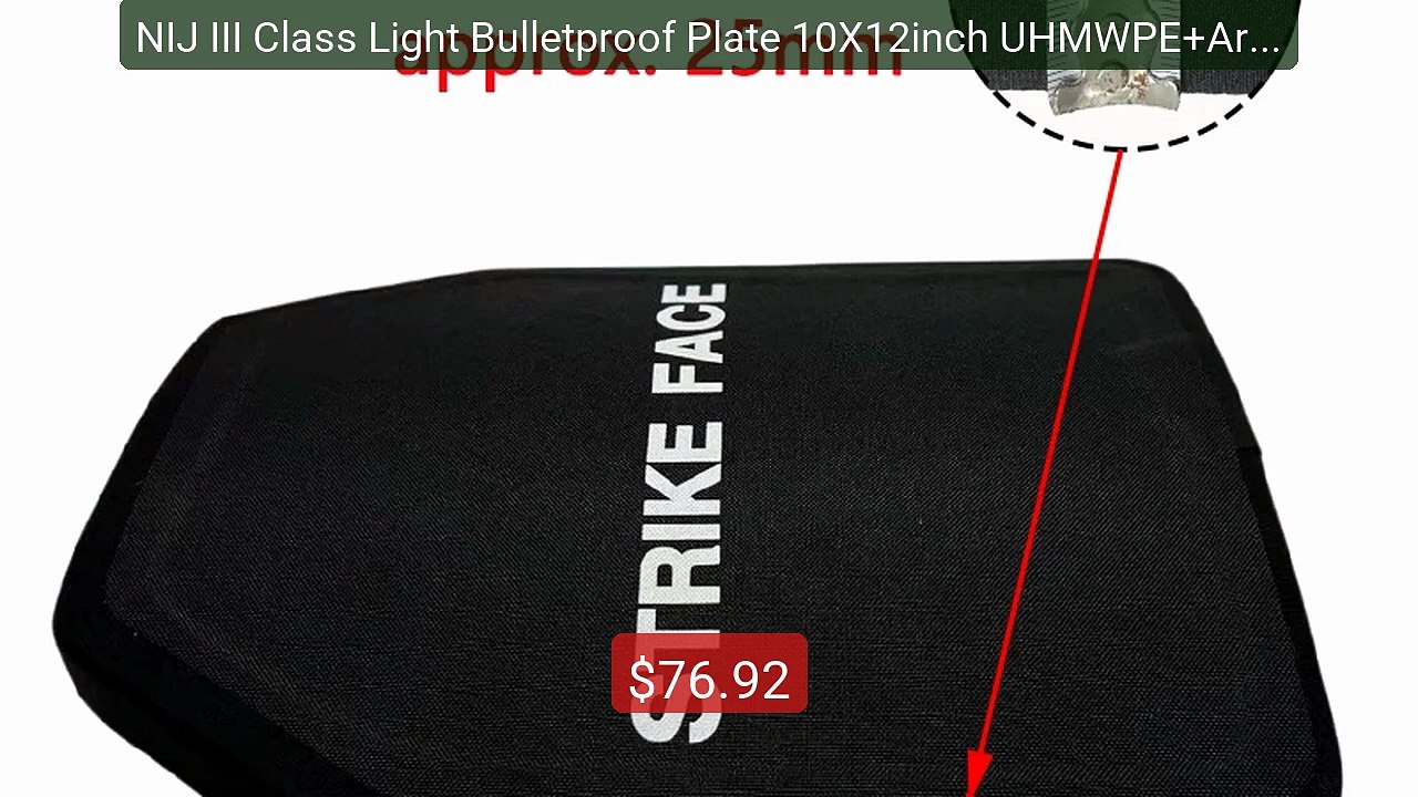 NIJ III Class Light Bulletproof Plate 10X12inch UHMWPE+Aramid Tacti... -- Top Rated 2026 | Buy Now!