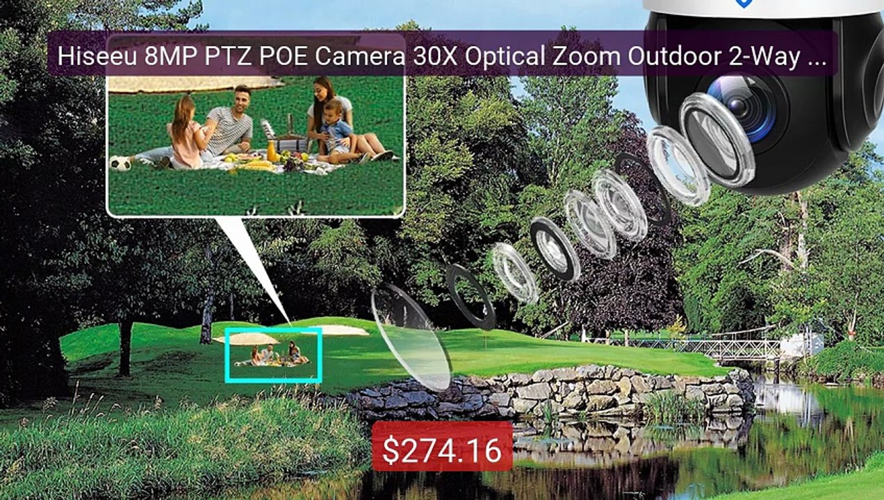 Hiseeu 8MP PTZ POE Camera 30X Optical Zoom Outdoor 2-Way Audio Colo... -- Top Rated 2026 | Buy Now!