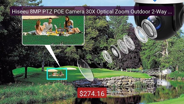 Hiseeu 8MP PTZ POE Camera 30X Optical Zoom Outdoor 2-Way Audio Colo... Top Rated 2026 | Buy Now!