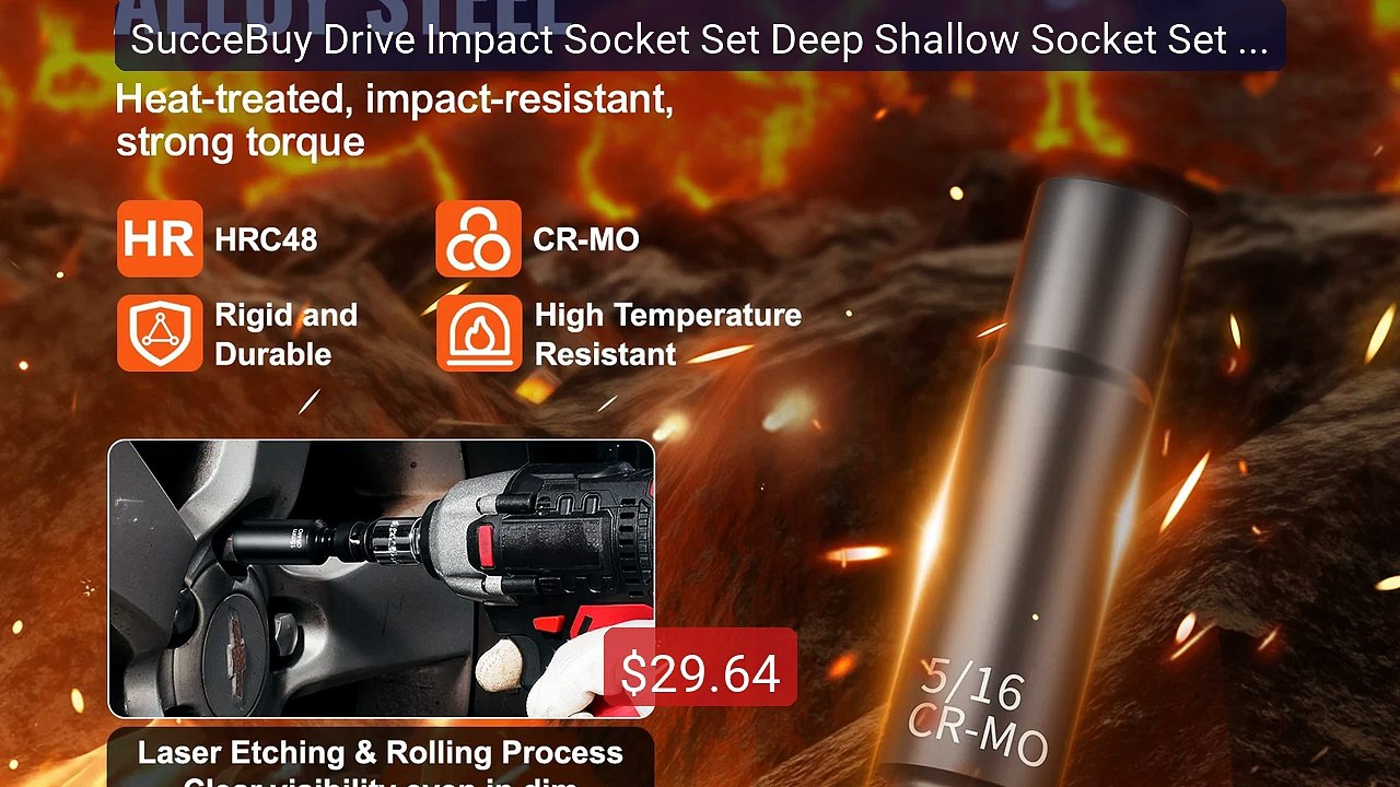SucceBuy Drive Impact Socket Set Deep Shallow Socket Set CR-V... -- Amazing Value 2026 | Must Have!