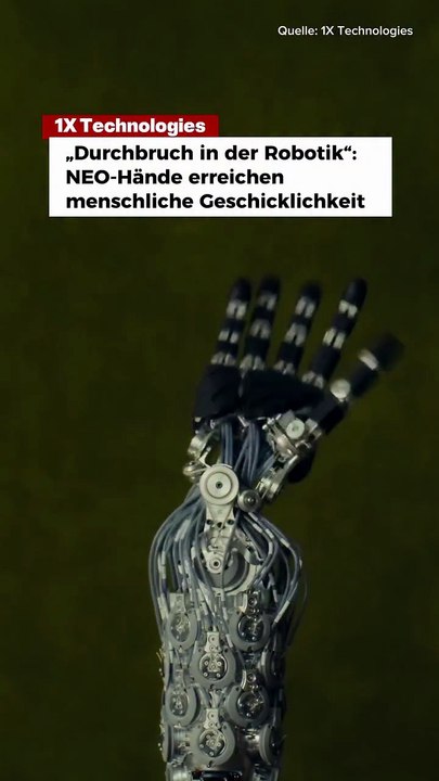 1X Technologies und der Durchbruch in der Robotik: die neuen Hände für ihren humanoiden Roboter NEO