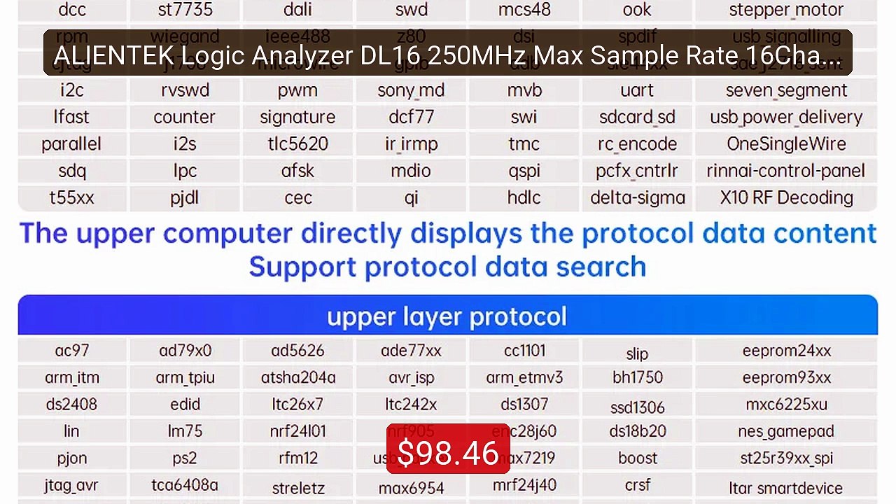 ALIENTEK Logic Analyzer DL16 250MHz Max Sample Rate 16Channel... -- Amazing Value 2026 | Must Have!