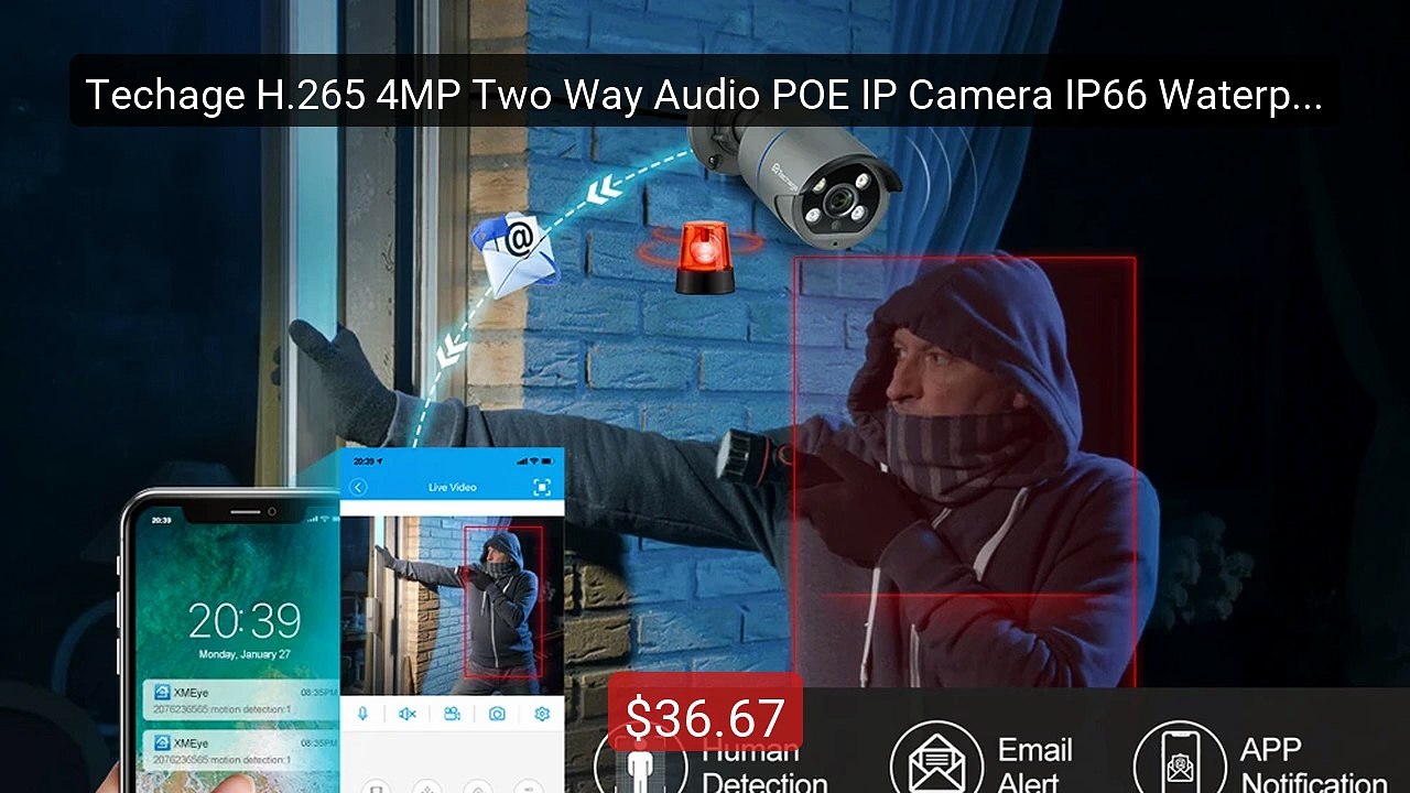 Techage H.265 4MP Two Way Audio POE IP Camera IP66 Waterproof ... -- Hot Deal 2026 | Limited Offer!