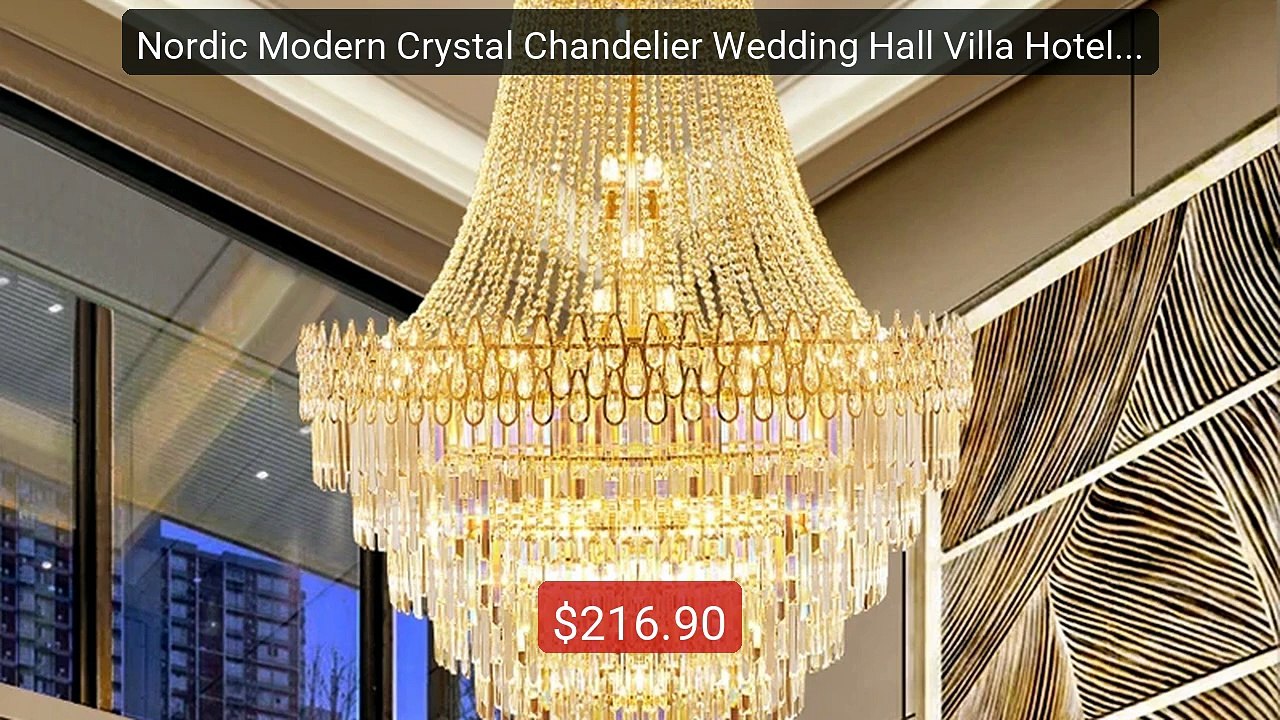 Nordic Modern Crystal Chandelier Wedding Hall Villa Hotel Hall... -- Best Buy 2026 | Great Quality!