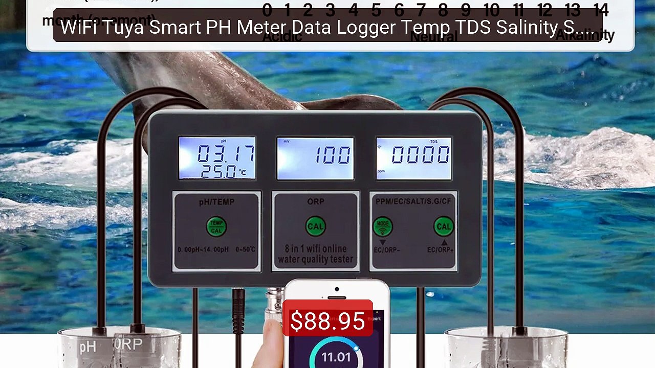 WiFi Tuya Smart PH Meter Data Logger Temp TDS Salinity S.G. EC... -- Best Buy 2026 | Great Quality!