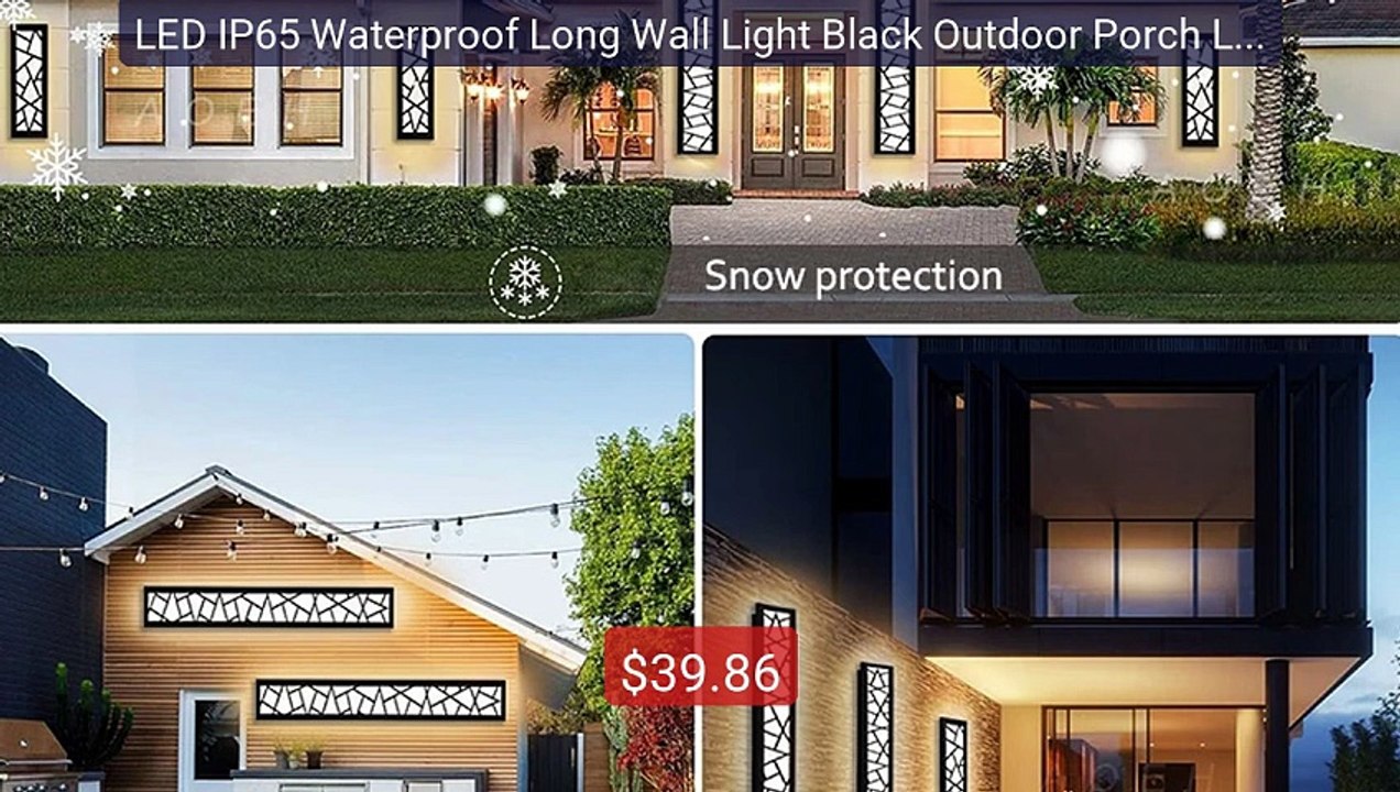 LED IP65 Waterproof Long Wall Light Black Outdoor Porch Light ... -- Hot Deal 2026 | Limited Offer!