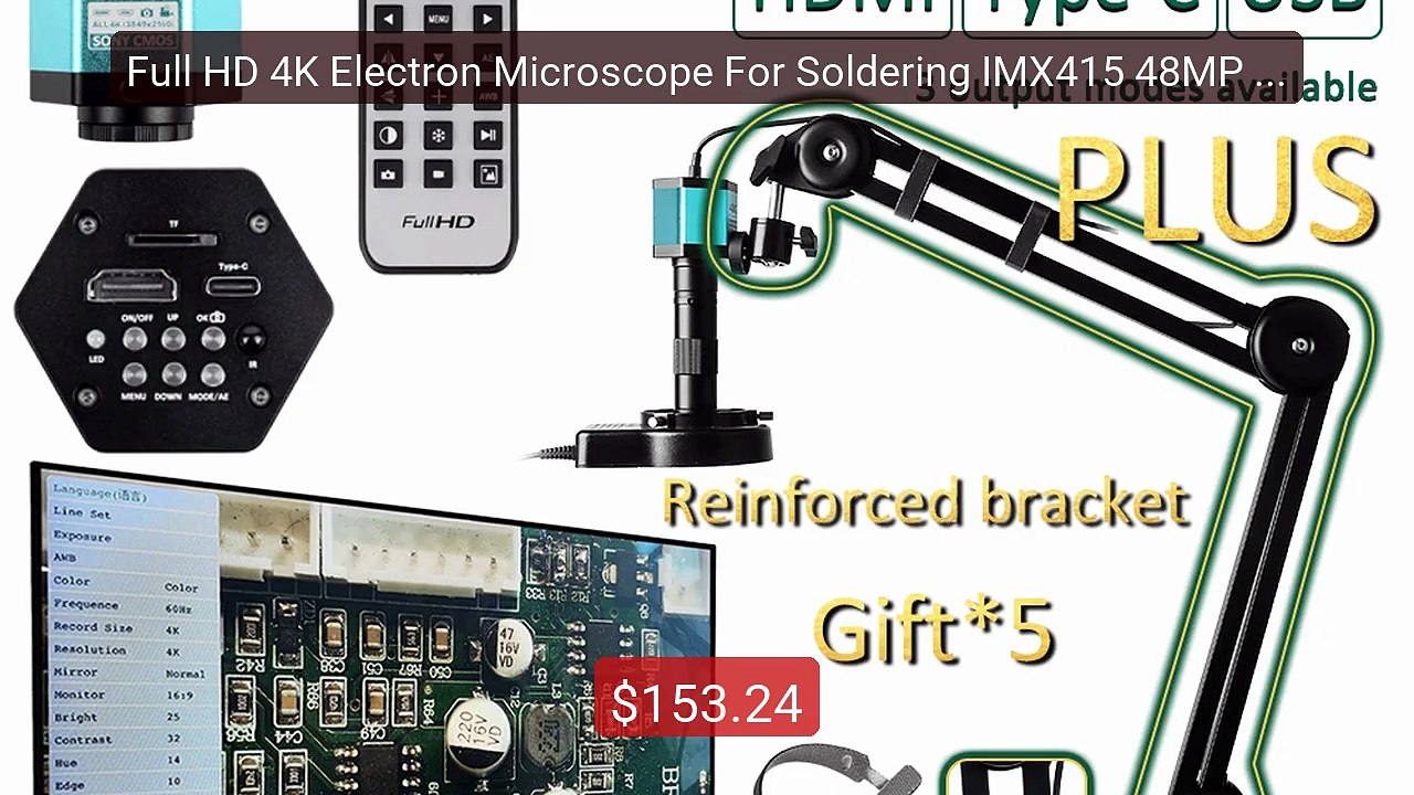 Full HD 4K Electron Microscope For Soldering IMX415 48MP HDMI ... -- Best Buy 2026 | Great Quality!