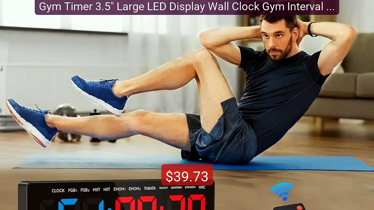 Gym Timer 3.5" Large LED Display Wall Clock Gym Interval Wo... -- Top Pick 2026 | Unbeatable Price!