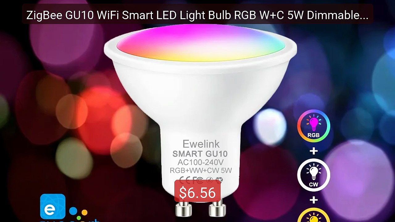 ZigBee GU10 WiFi Smart LED Light Bulb RGB W+C 5W Dimmable Lamp... -- Best Buy 2026 | Great Quality!