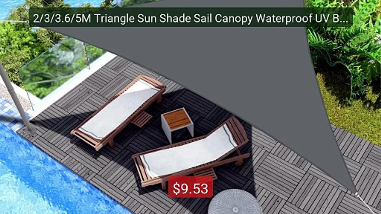 2/3/3.6/5M Triangle Sun Shade Sail Canopy Waterproof UV Block Shade... -- Top Rated 2026 | Buy Now!