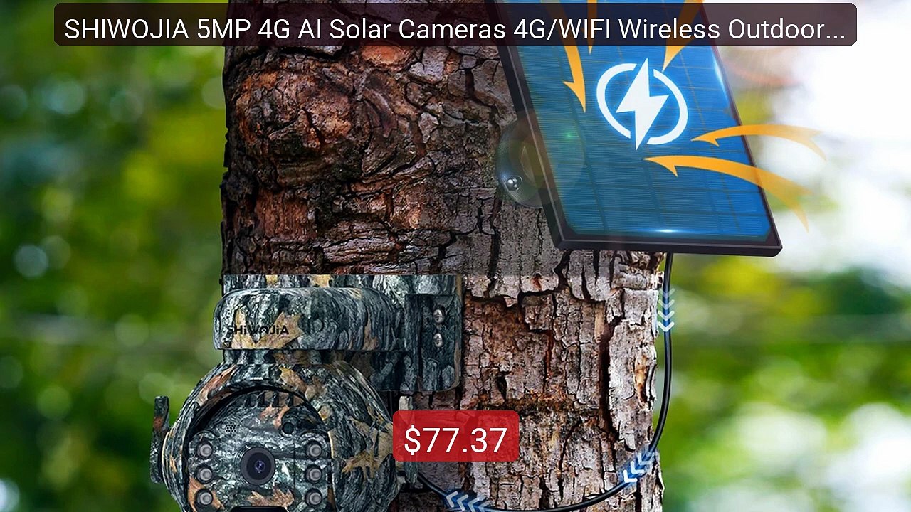 SHIWOJIA 5MP 4G AI Solar Cameras 4G/WIFI Wireless Outdoor 360° View... -- Top Rated 2026 | Buy Now!