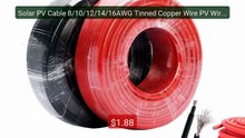 Solar PV Cable 8/10/12/14/16AWG Tinned Copper Wire PV Wire for... -- Hot Deal 2026 | Limited Offer!
