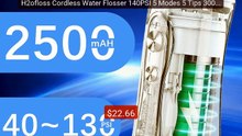 H2ofloss Cordless Water Flosser 140PSI 5 Modes 5 Tips 300ml... -- Top Pick 2026 | Unbeatable Price!