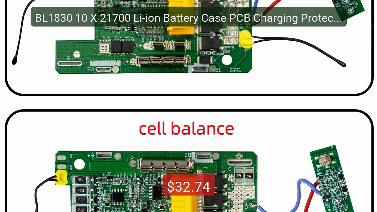 BL1830 10 X 21700 Li-ion Battery Case PCB Charging Protection Circu... -- Top Rated 2026 | Buy Now!