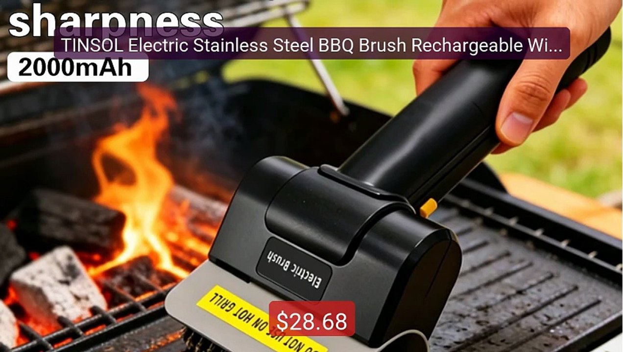 TINSOL Electric Stainless Steel BBQ Brush Rechargeable Wireless Cle... -- Top Rated 2026 | Buy Now!