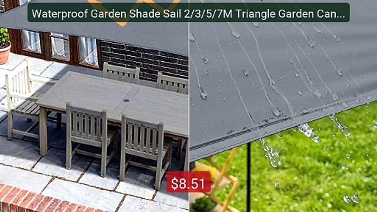 Waterproof Garden Shade Sail 2/3/5/7M Triangle Garden Canopy with ... -- Best Deal 2026 | Shop Now!