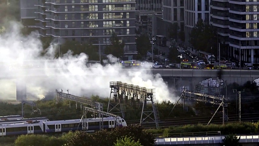 Fire by Stratford station