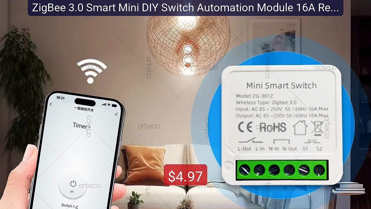 ZigBee 3.0 Smart Mini DIY Switch Automation Module 16A Relay Suppo... -- Best Deal 2026 | Shop Now!