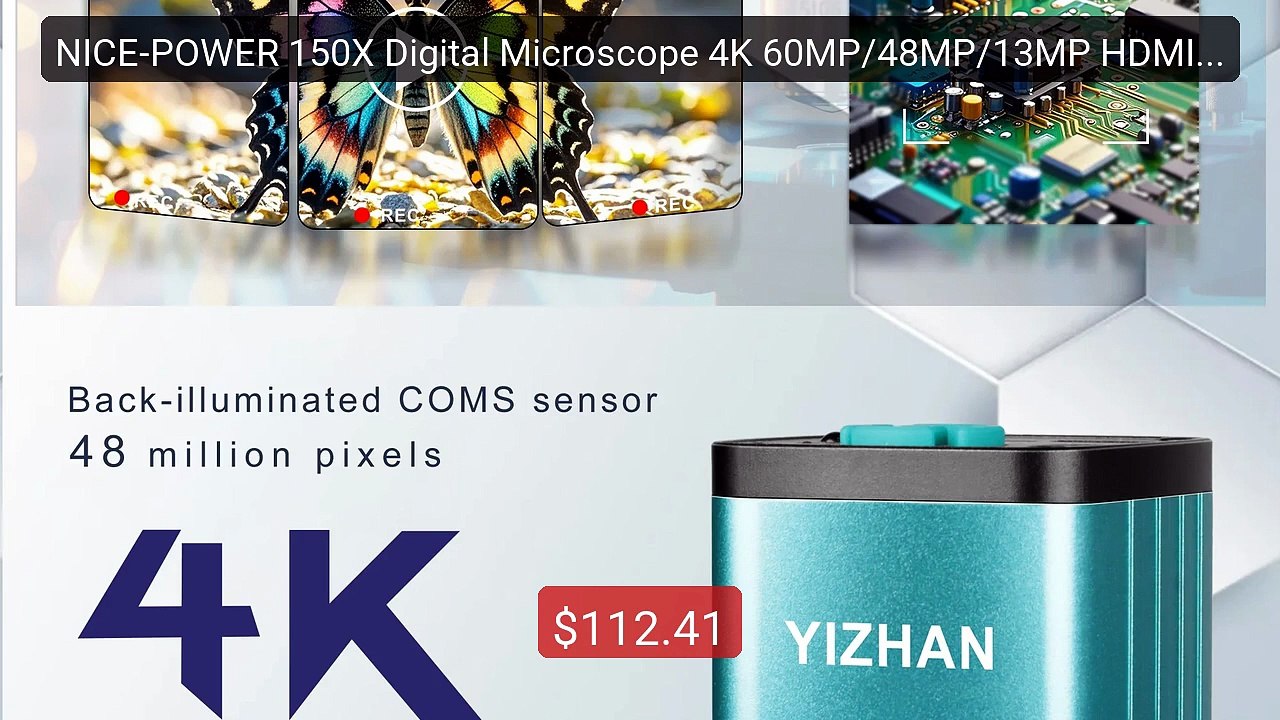 NICE-POWER 150X Digital Microscope 4K 60MP/48MP/13MP HDMI Type... -- Hot Deal 2026 | Limited Offer!