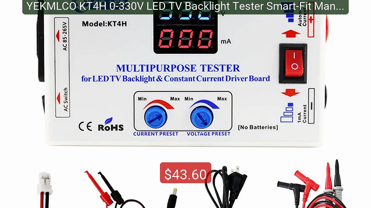 YEKMLCO KT4H 0-330V LED TV Backlight Tester Smart-Fit Manual V... -- Best Buy 2026 | Great Quality!
