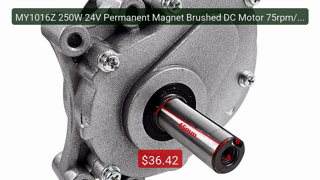 MY1016Z 250W 24V Permanent Magnet Brushed DC Motor 75rpm/120rpm 44... -- Best Deal 2026 | Shop Now!