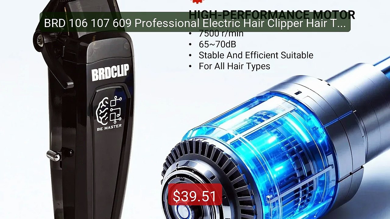 BRD 106 107 609 Professional Electric Hair Clip...