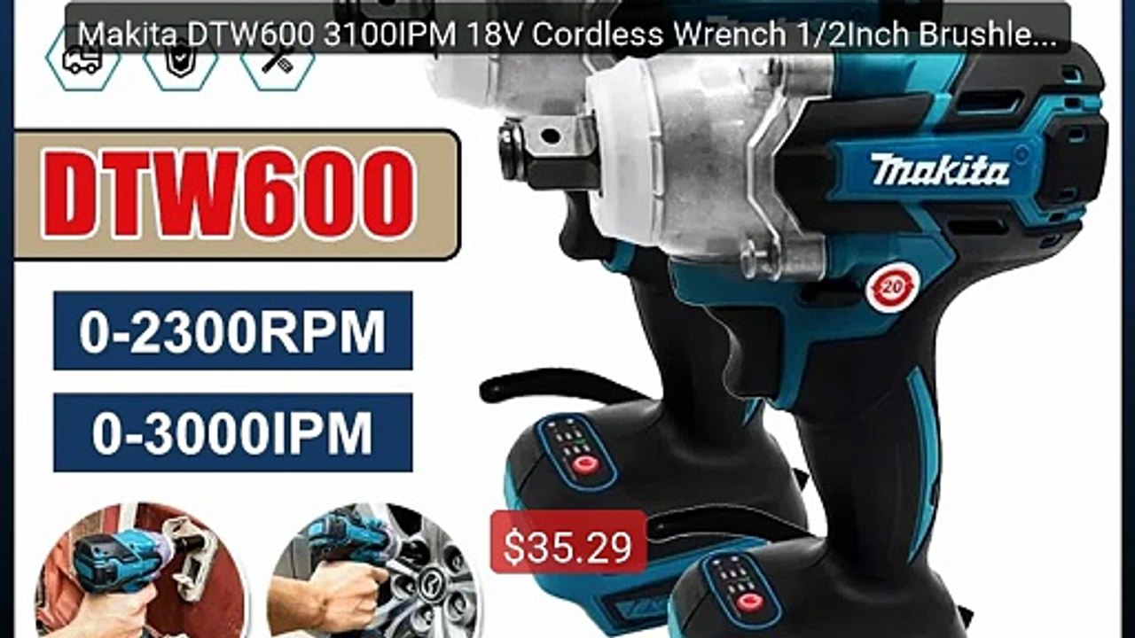 Makita DTW600 3100IPM 18V Cordless Wrench 1/2Inch Brushless Screwd... -- Best Deal 2026 | Shop Now!