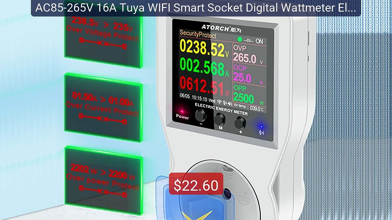 AC85-265V 16A Tuya WIFI Smart Socket Digital Wattmeter Elec... -- Top Pick 2026 | Unbeatable Price!