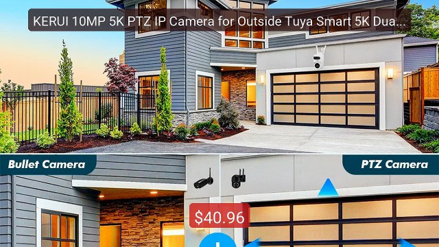 KERUI 10MP 5K PTZ IP Camera for Outside Tuya Smart 5K Dual Len... Best Buy 2026 | Great Quality!