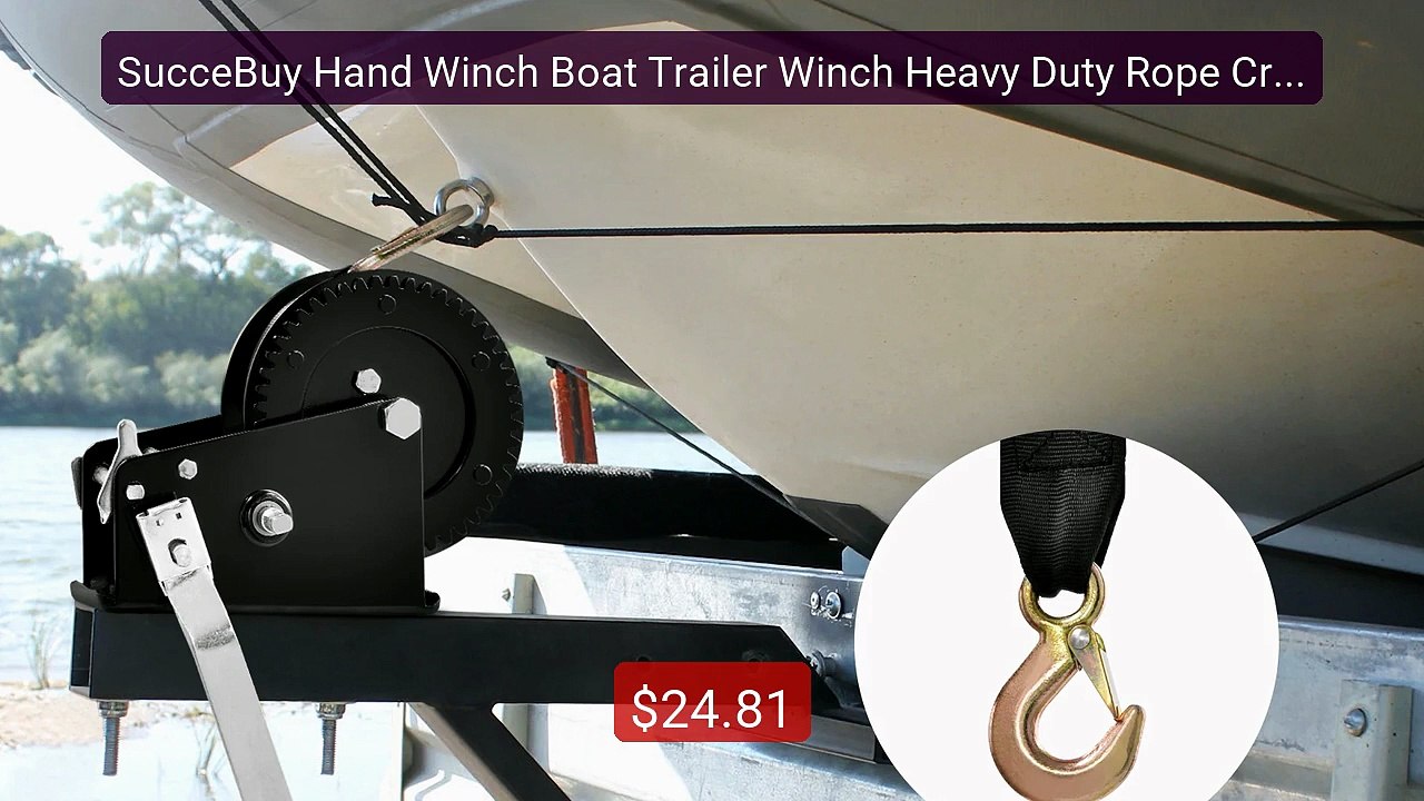 SucceBuy Hand Winch Boat Trailer Winch Heavy Duty Rope Crank Polyes... -- Top Rated 2026 | Buy Now!